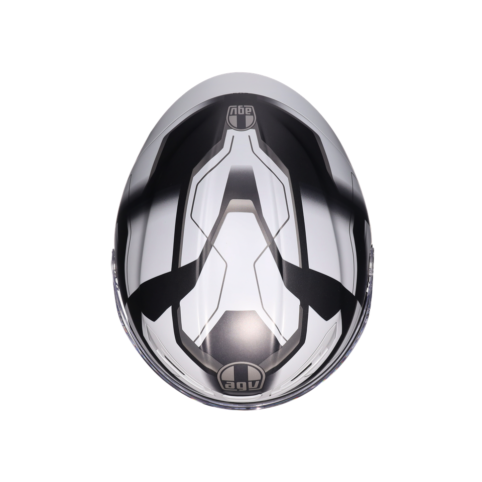 K6 S ULTRASONIC MATT BLACK/GREY - MOTORBIKE FULL FACE HELMET E2206