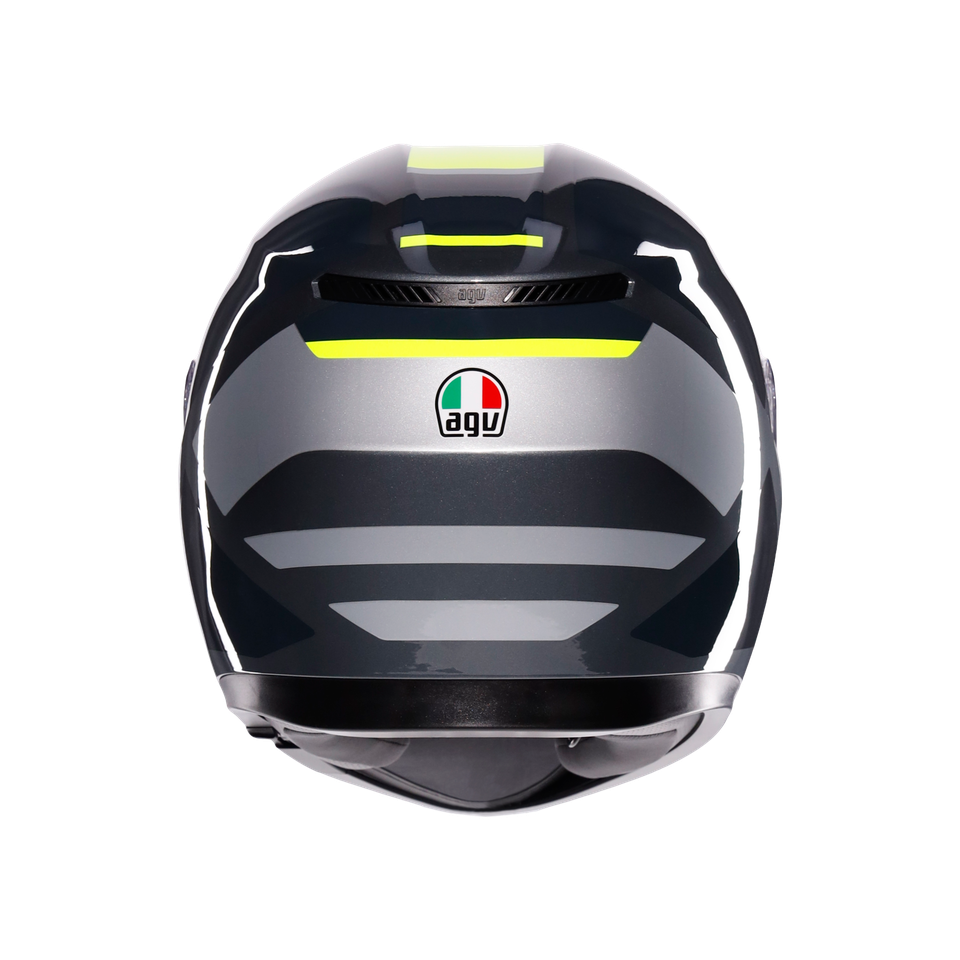 K3 SHADE GREY/YELLOW FLUO - MOTORBIKE FULL FACE HELMET E2206