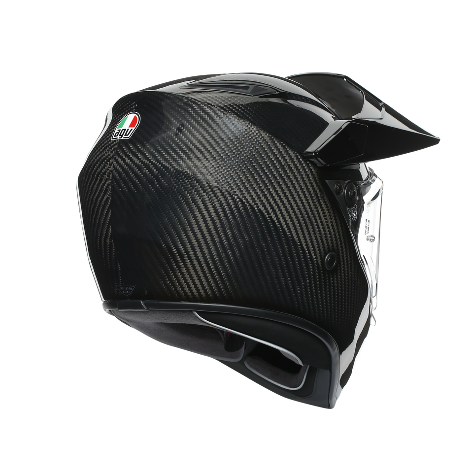 AX9 MONO GLOSSY CARBON - MOTORBIKE FULL FACE HELMET E2206