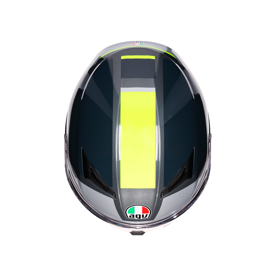 K3 SHADE GREY/YELLOW FLUO - MOTORBIKE FULL FACE HELMET E2206