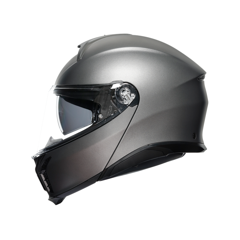TOURMODULAR LUNA GREY MATT - MOTORBIKE FLIP UP HELMET E2206