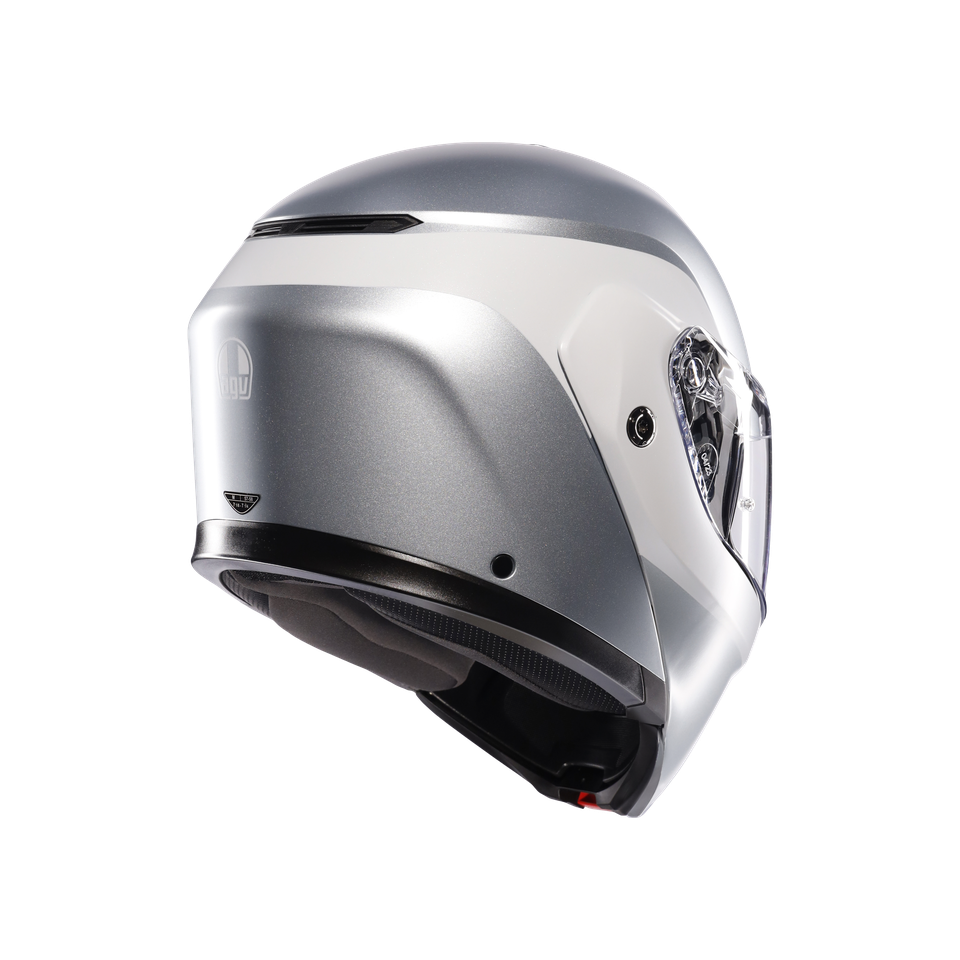 STREETMODULAR LEVICO MATT DOUBLE LIGHT GREY - MOTORBIKE FLIP UP HELMET E2206