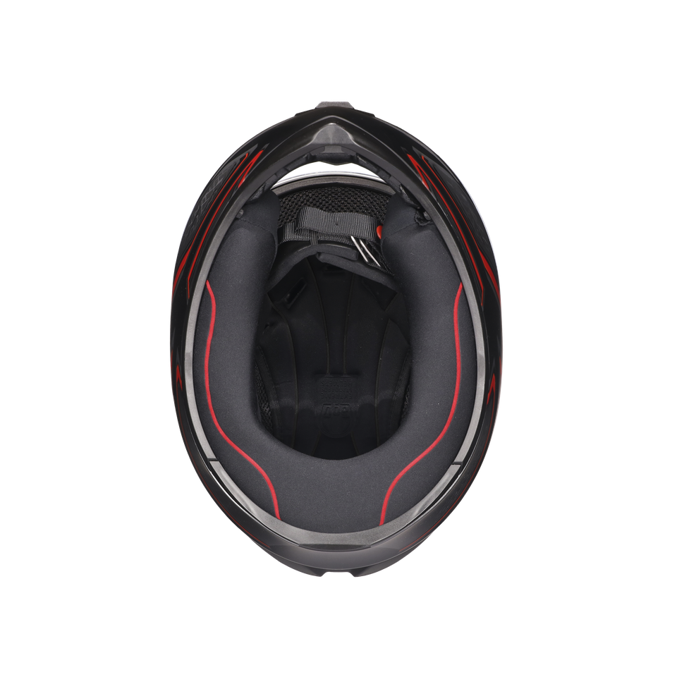 K1 S SLING MATT BLACK/RED - MOTORBIKE FULL FACE HELMET E2206