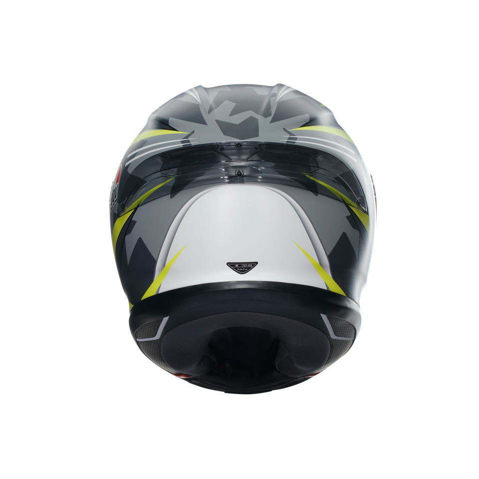 K6 S EXCITE MATT CAMO/YELLOW FLUO - MOTORBIKE FULL FACE HELMET E2206