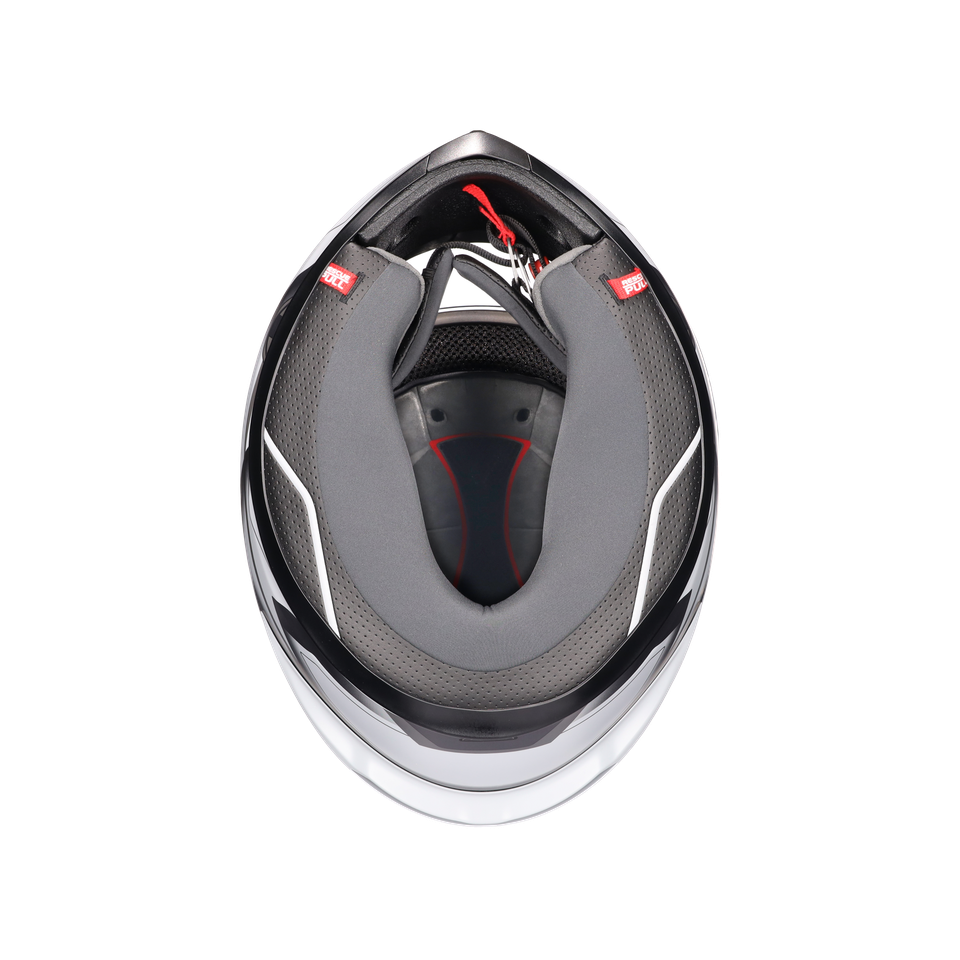 K6 S ULTRASONIC MATT BLACK/GREY - MOTORBIKE FULL FACE HELMET E2206