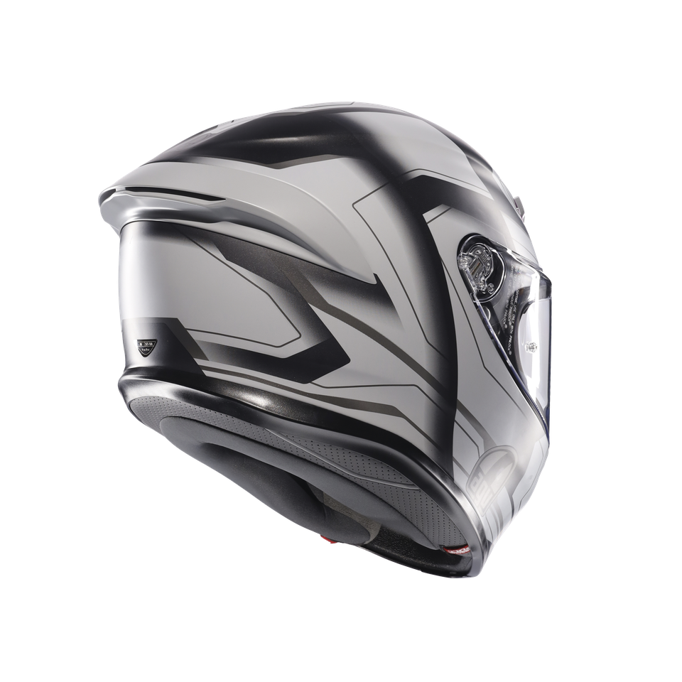 K6 S ULTRASONIC MATT BLACK/GREY - MOTORBIKE FULL FACE HELMET E2206