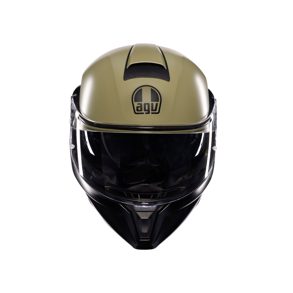 STREETMODULAR MONO MATT PASTELLO GREEN/BLACK - MOTORBIKE FLIP UP HELMET E2206