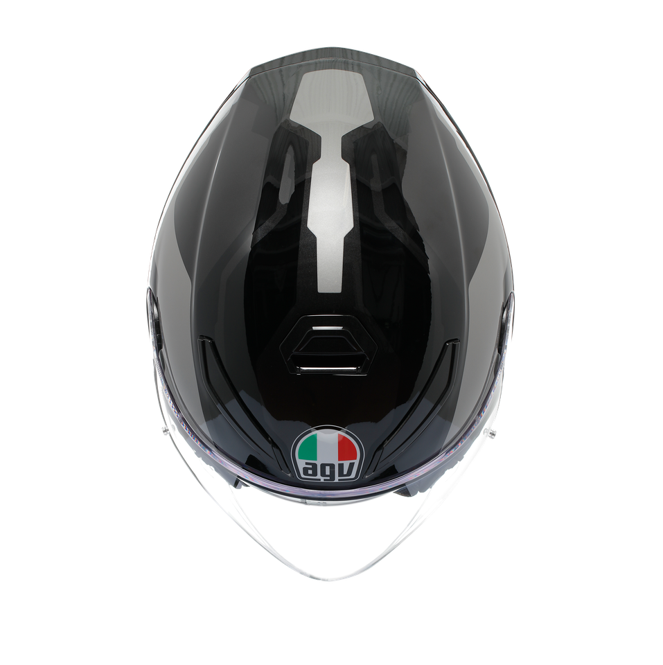 K5 JET EVO TUNE GREY/BLACK - MOTORBIKE OPEN FACE HELMET E2206