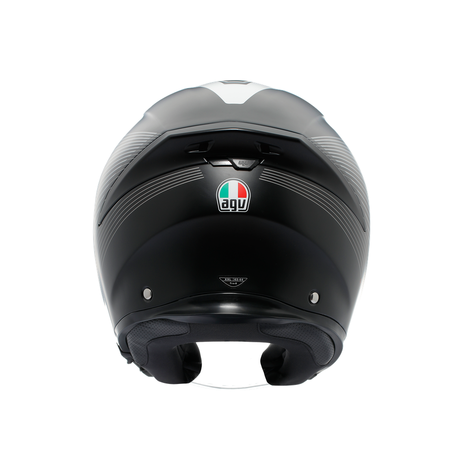 K5 JET EVO CONTROL MATT BLACK/WHITE - MOTORBIKE OPEN FACE HELMET E2206