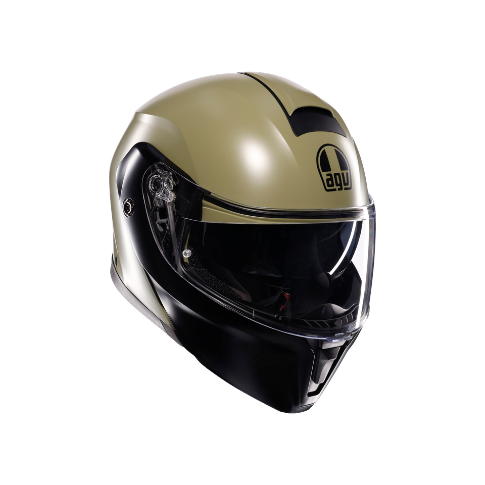 STREETMODULAR MONO MATT PASTELLO GREEN/BLACK - MOTORBIKE FLIP UP HELMET E2206