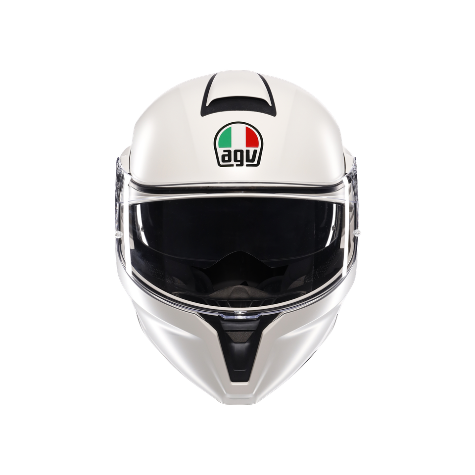 STREETMODULAR MONO MATT BLACK MATERIA WHITE - MOTORBIKE FLIP UP HELMET E2206