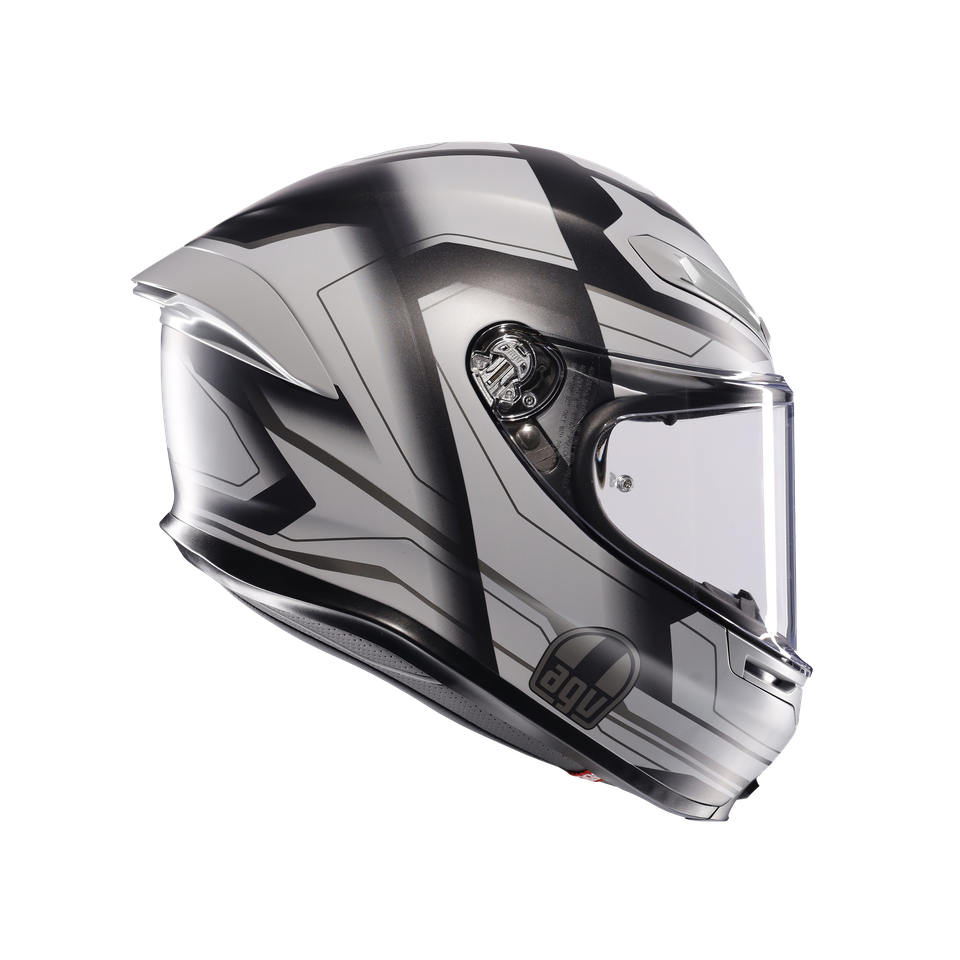 K6 S ULTRASONIC MATT BLACK/GREY - MOTORBIKE FULL FACE HELMET E2206