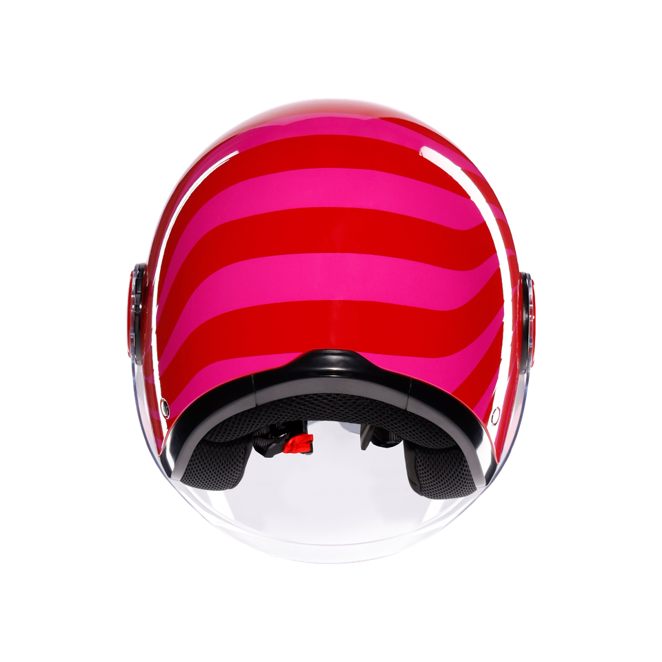 ETERES TROPEA RED/PINK - MOTORBIKE OPEN FACE HELMET E2206