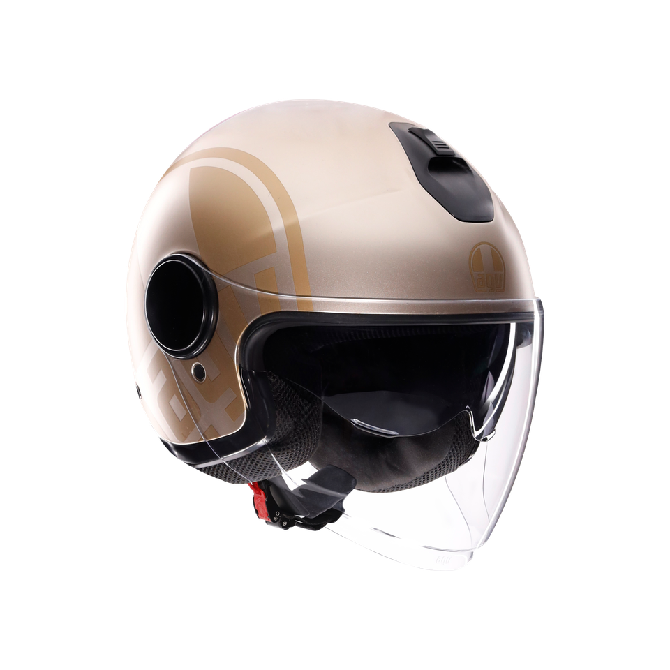 ETERES SIROLO MATT WHITE/GOLD - MOTORBIKE OPEN FACE HELMET E2206