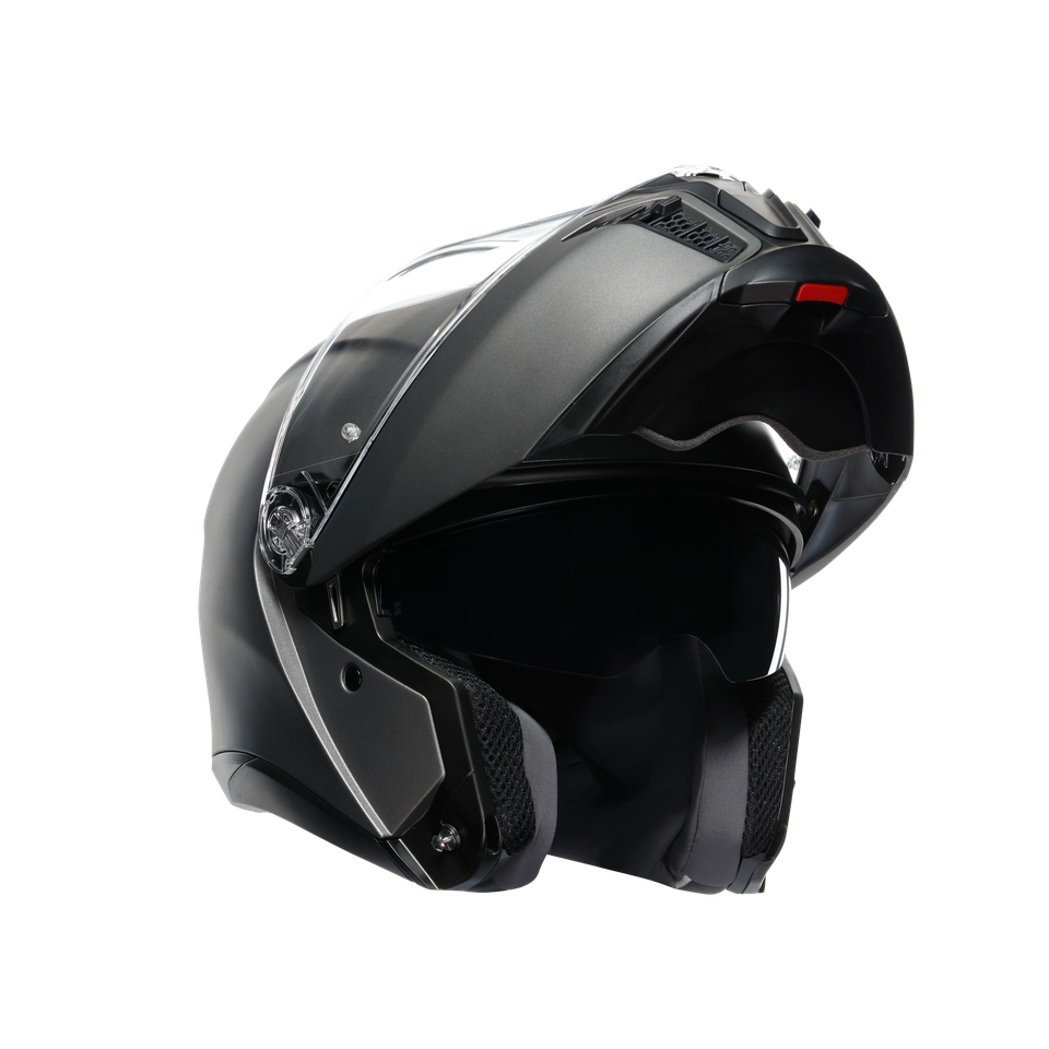 TOURMODULAR LUNA GREY MATT - MOTORBIKE FLIP UP HELMET E2206