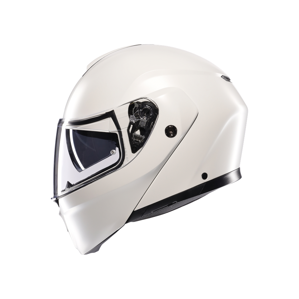 STREETMODULAR MONO MATT BLACK MATERIA WHITE - MOTORBIKE FLIP UP HELMET E2206