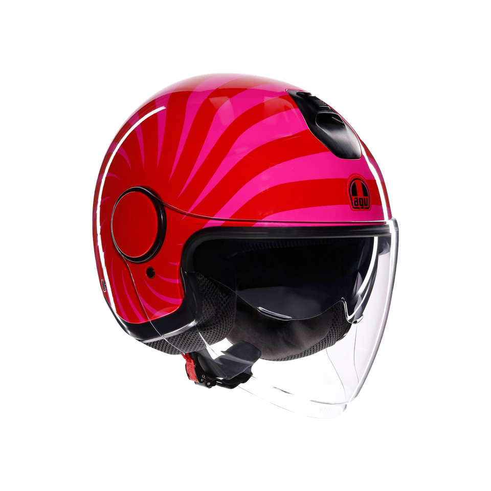ETERES TROPEA RED/PINK - MOTORBIKE OPEN FACE HELMET E2206