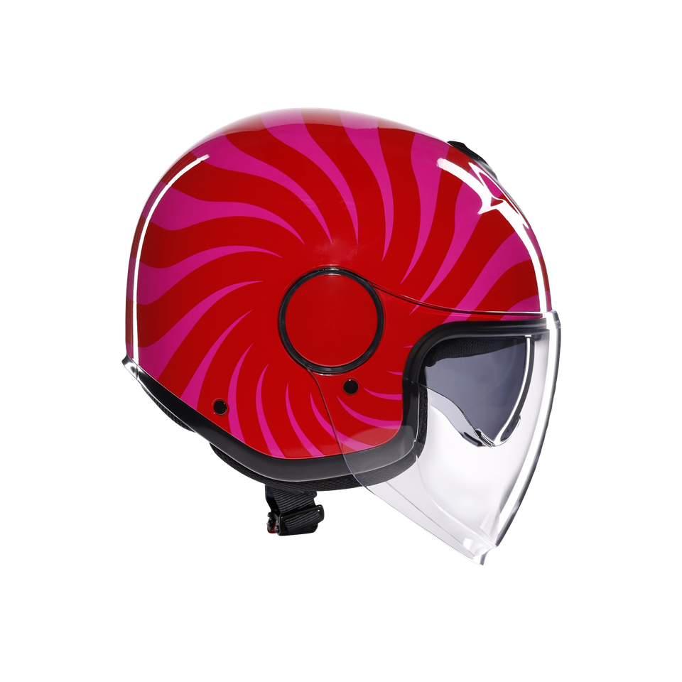 ETERES TROPEA RED/PINK - MOTORBIKE OPEN FACE HELMET E2206