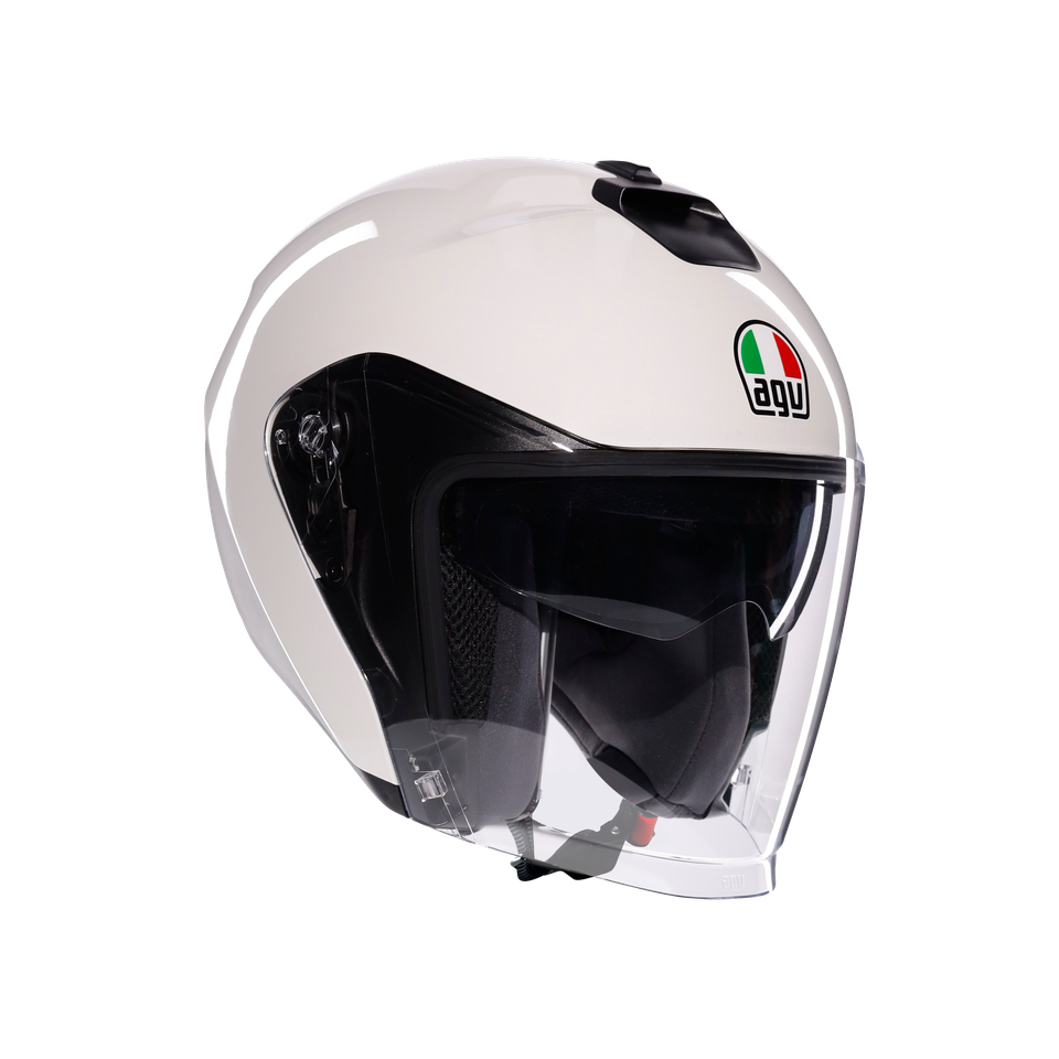 IRIDES MONO MATERIA WHITE - MOTORBIKE OPEN FACE HELMET E2206