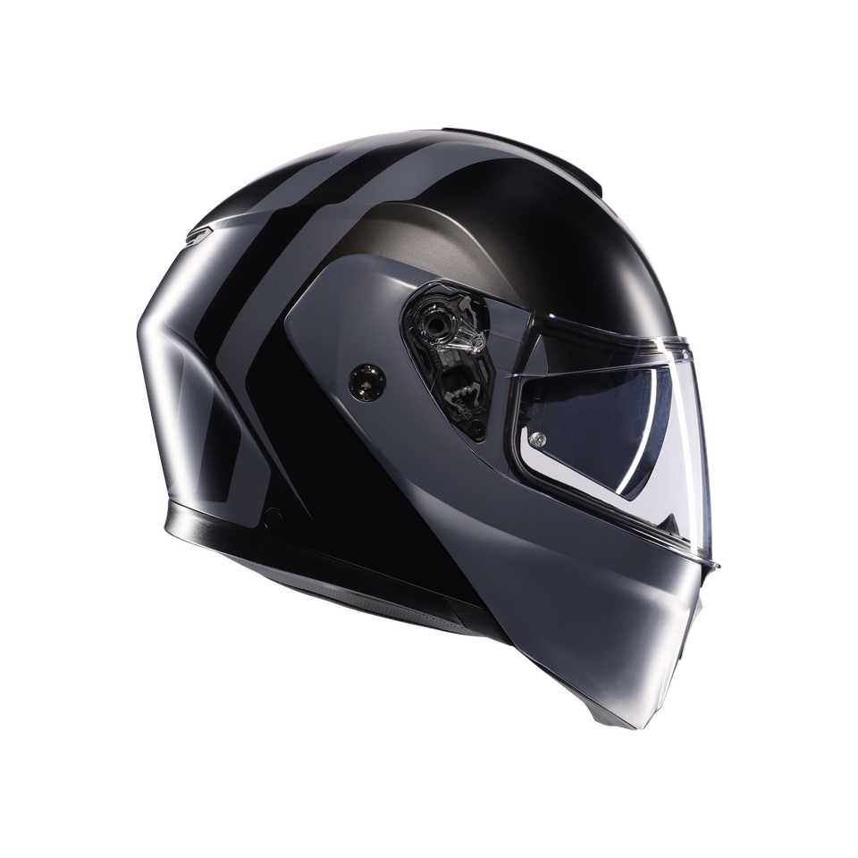 STREETMODULAR RESIA MATT BLACK/GREY - MOTORBIKE FLIP UP HELMET E2206