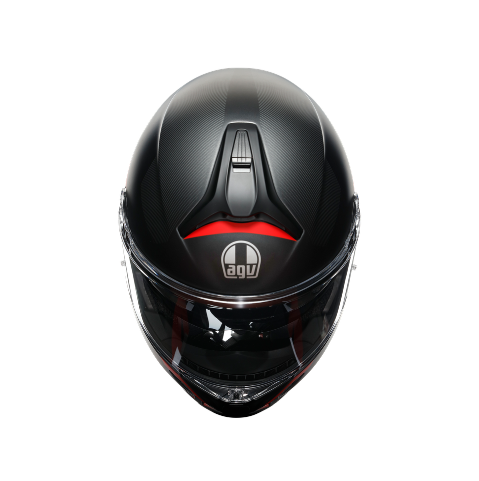 TOURMODULAR FREQUENCY MATT GUNMETAL/RED - MOTORBIKE FLIP UP HELMET E2206