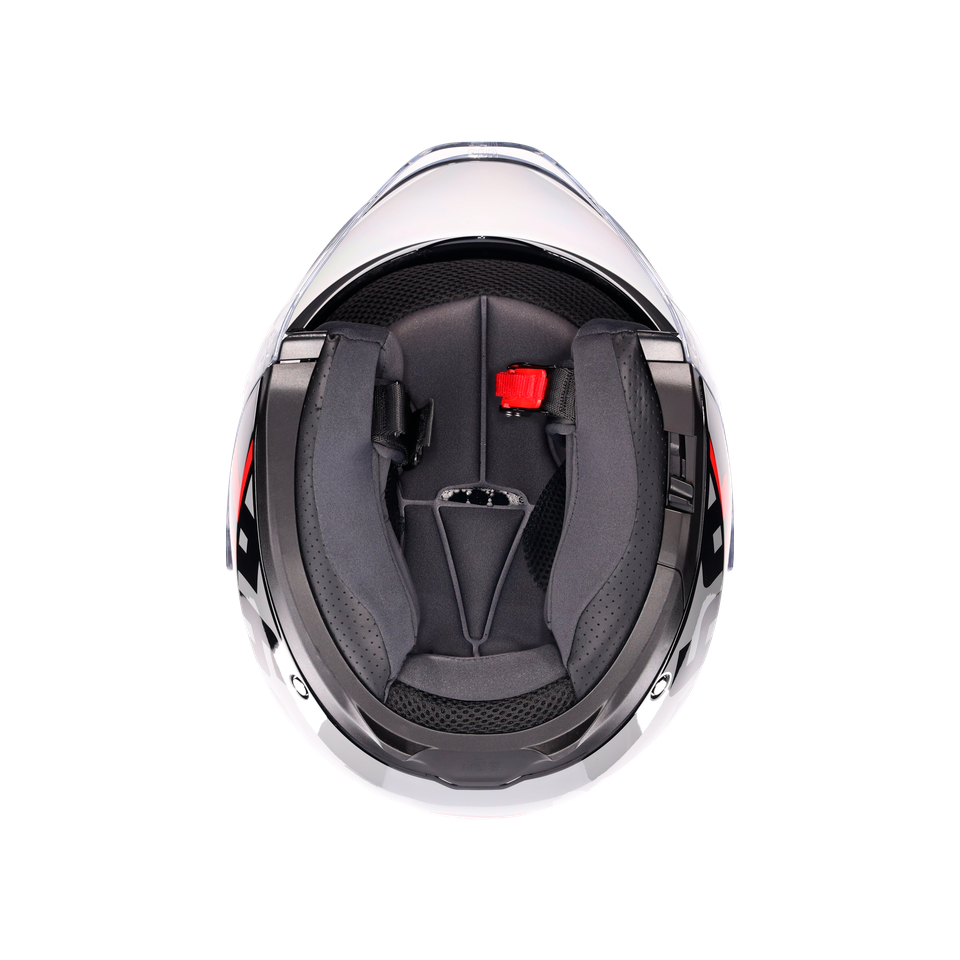 IRIDES MOTORBIKE OPEN FACE HELMET E2206 - VALENZA MATT GREY/BLACK/RED