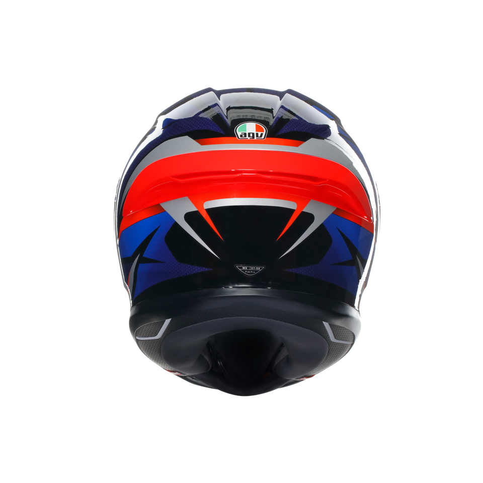 K6 S SLASHCUT BLACK/BLUE/RED - MOTORBIKE FULL FACE HELMET E2206