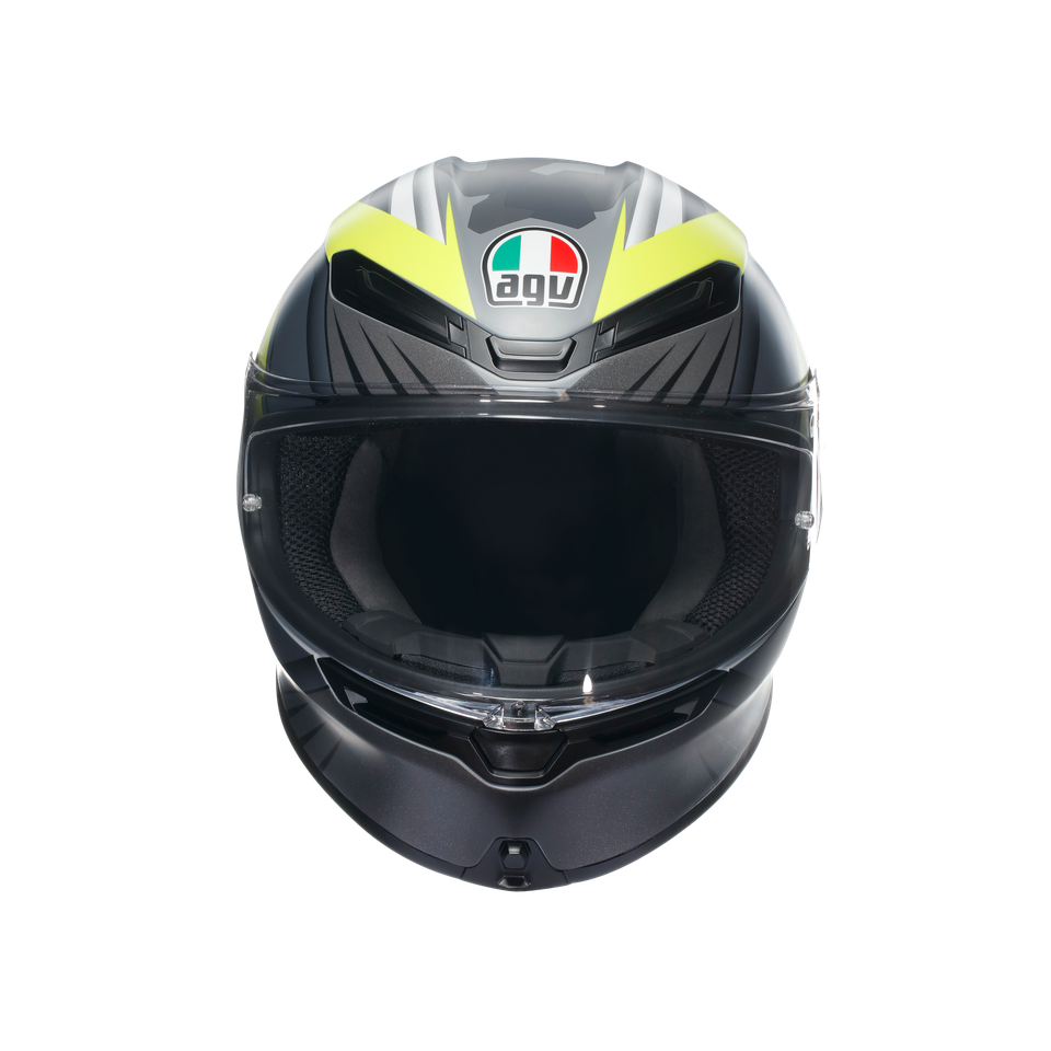 K6 S EXCITE MATT CAMO/YELLOW FLUO - MOTORBIKE FULL FACE HELMET E2206