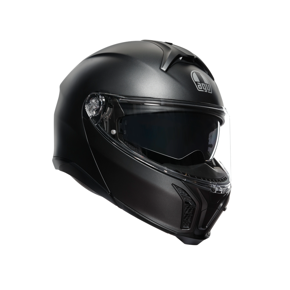 TOURMODULAR MATT BLACK - MOTORBIKE FLIP UP HELMET E2206