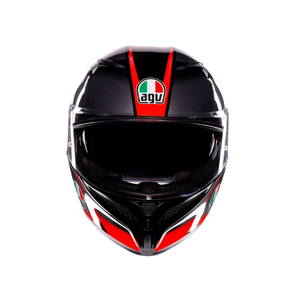 K3 STRIGA BLACK/GREY/RED - MOTORBIKE FULL FACE HELMET E2206