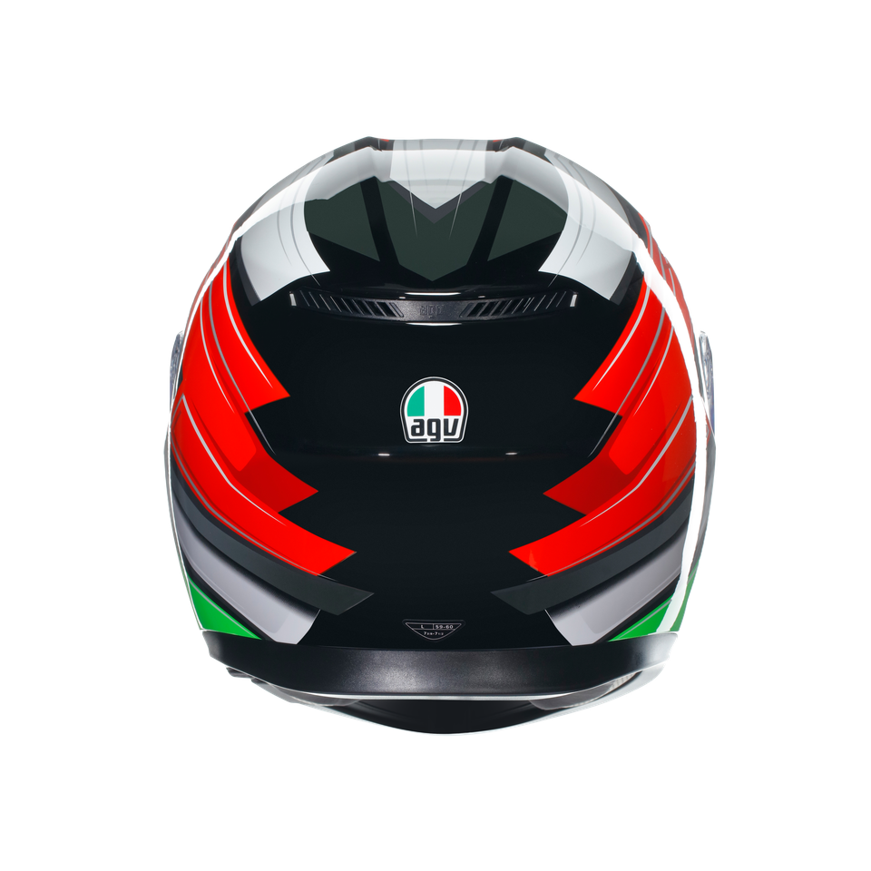 K3 WING BLACK/ITALY - MOTORBIKE FULL FACE HELMET E2206