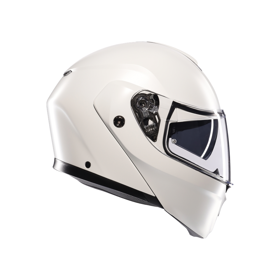 STREETMODULAR MONO MATT BLACK MATERIA WHITE - MOTORBIKE FLIP UP HELMET E2206