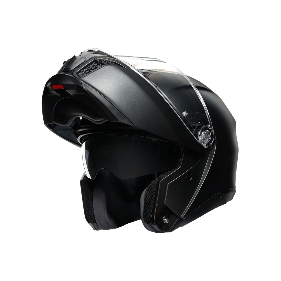 TOURMODULAR MATT BLACK - MOTORBIKE FLIP UP HELMET E2206