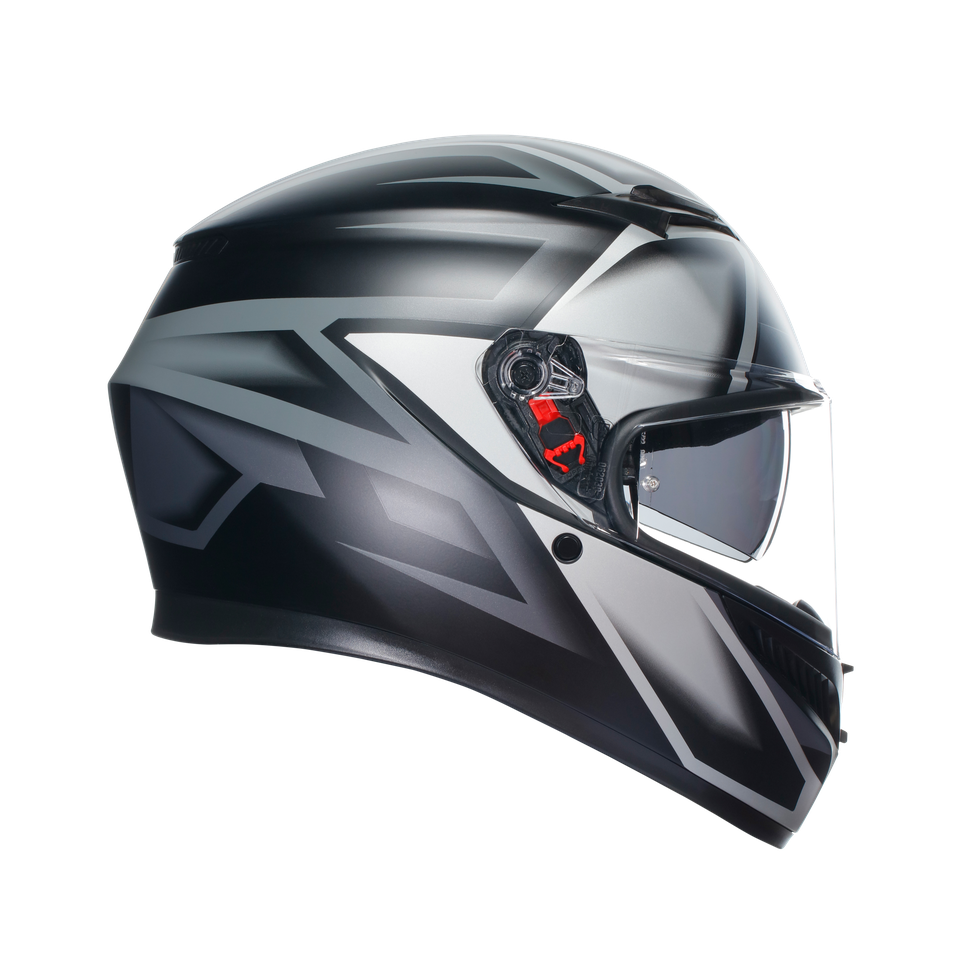 K3 COMPOUND MATT BLACK/GREY - MOTORBIKE FULL FACE HELMET E2206