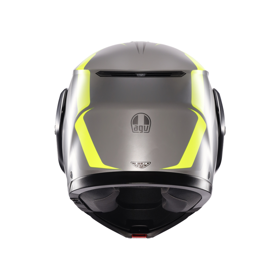 STREETMODULAR RESIA MATT GREY/BLACK/YEL FLUO - MOTORBIKE FLIP UP HELMET E2206