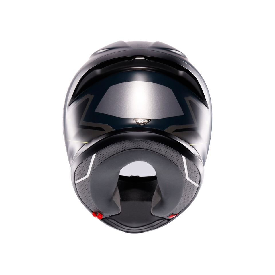 K6 S ENHANCE MATT GREY/YELLOW FLUO - MOTORBIKE FULL FACE HELMET E2206