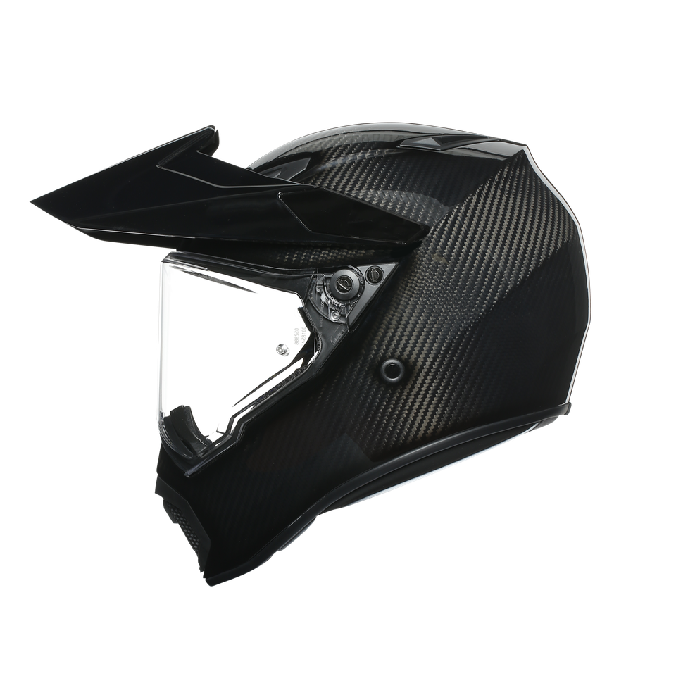 AX9 MONO GLOSSY CARBON - MOTORBIKE FULL FACE HELMET E2206