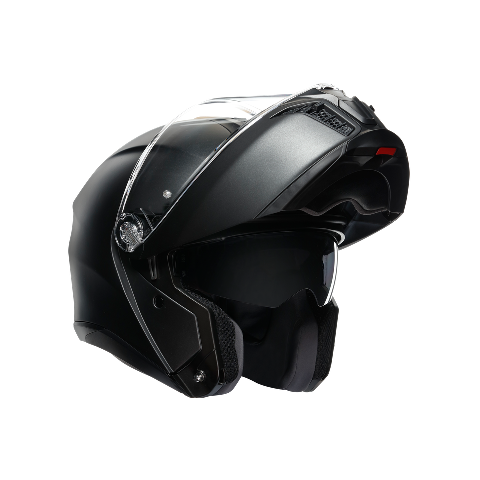 TOURMODULAR MATT BLACK - MOTORBIKE FLIP UP HELMET E2206