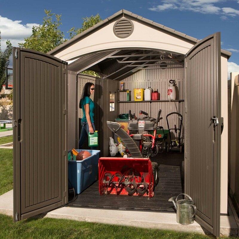 Dual Entry 15 ft. W x 8 ft. D Plastic Storage Shed