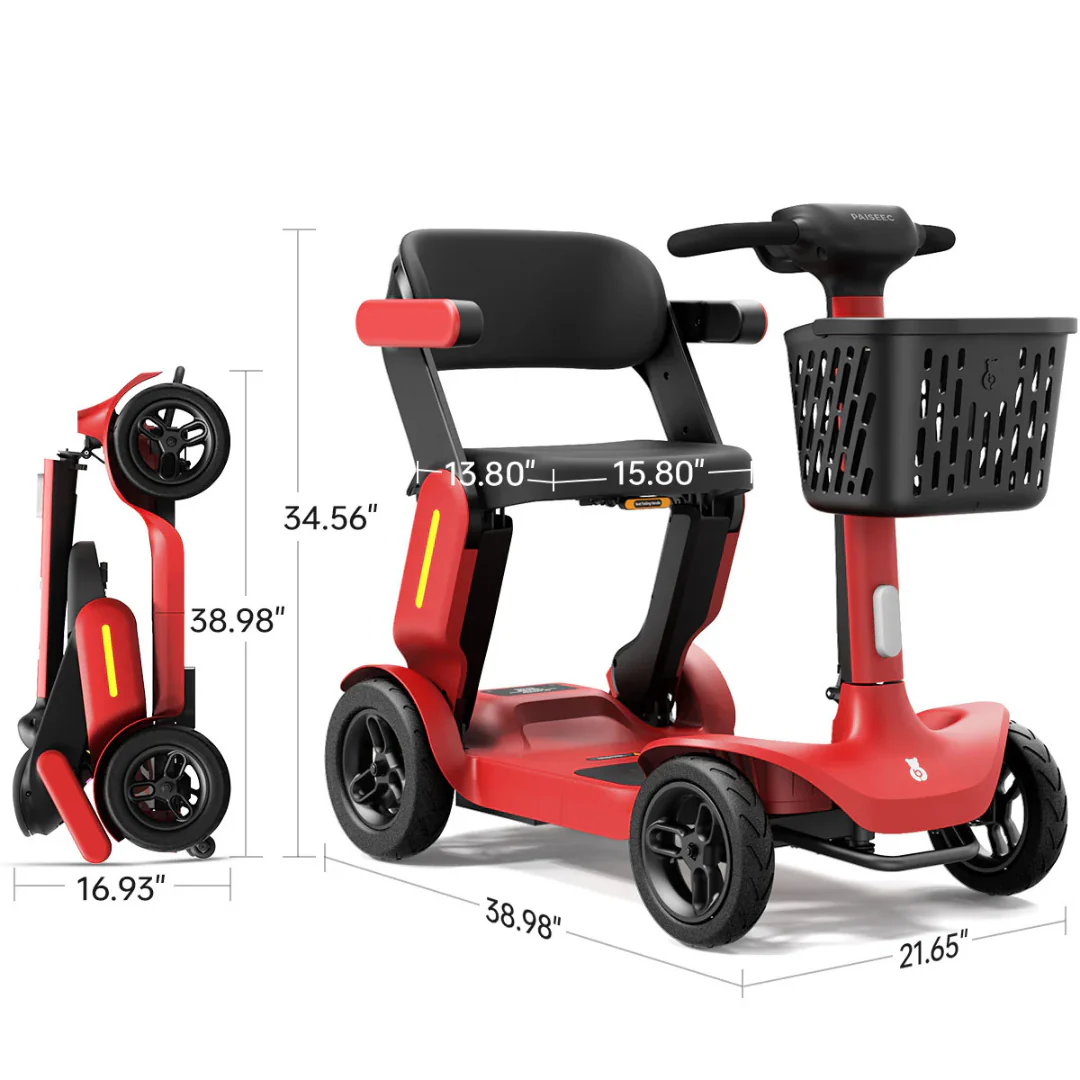 Piaseec S3 Folding Portable Scooter with XL LCD Screen