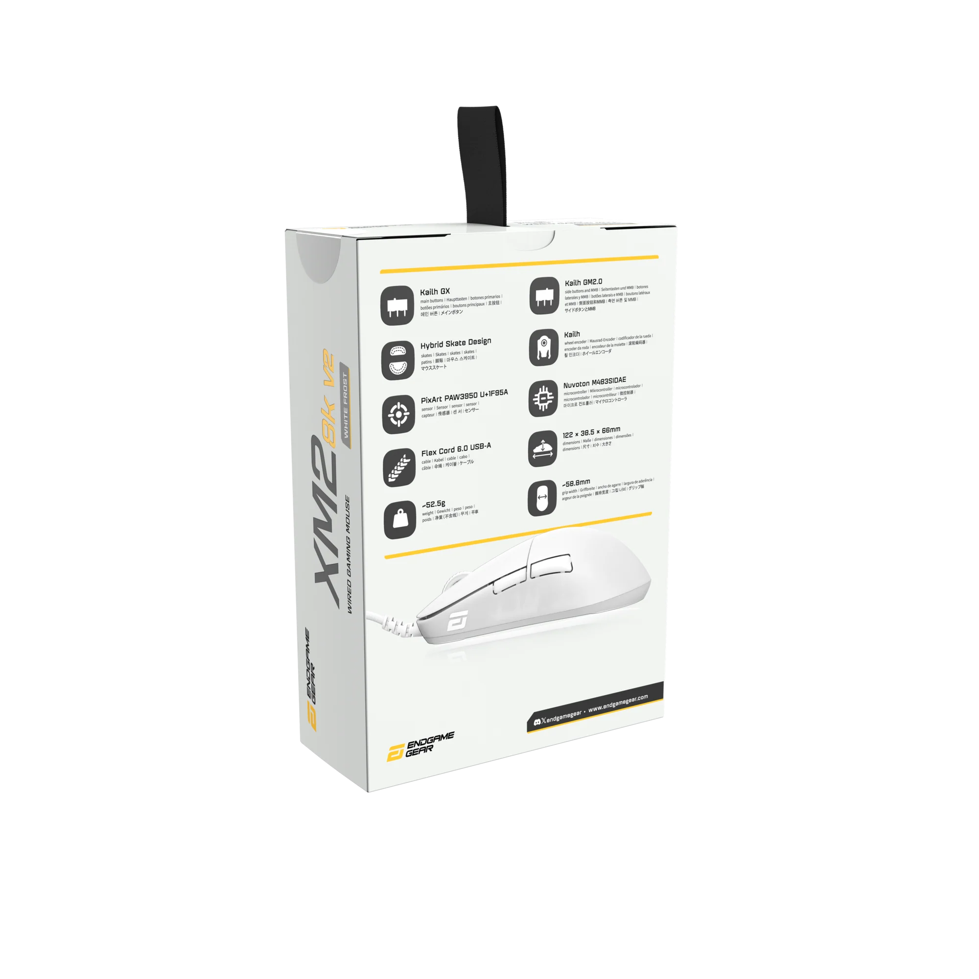 Endgame Gear XM2 8K V2 – Kablet Gaming Mus (White Frost)