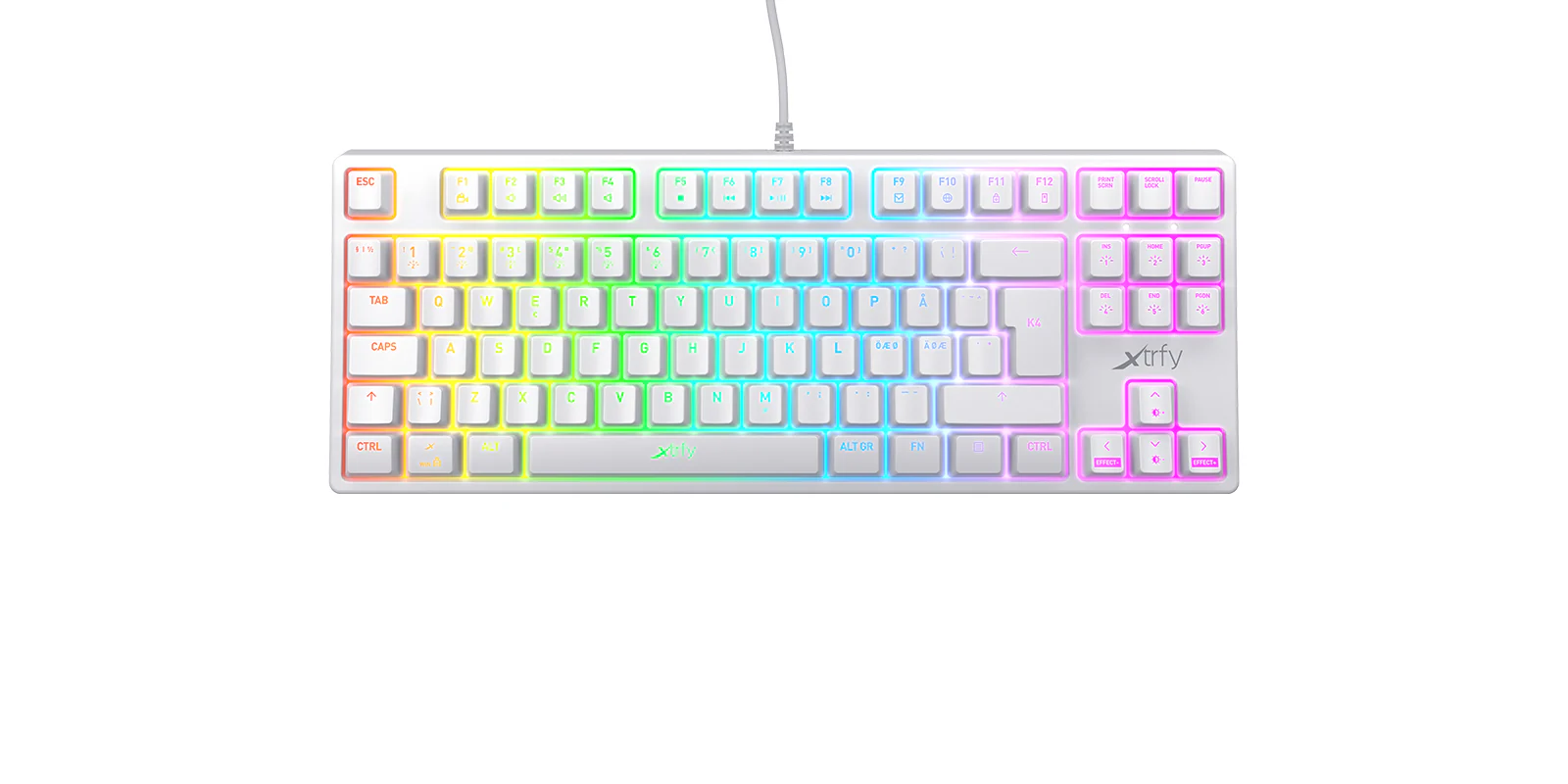 Xtrfy K4 RGB TKL WEISS Mechanische Gaming-Tastatur RGB