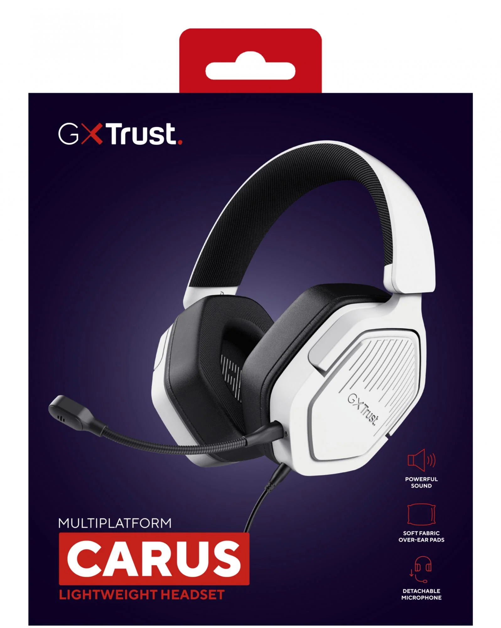 TRUST GXT492W CARUS HEADSET - HVID