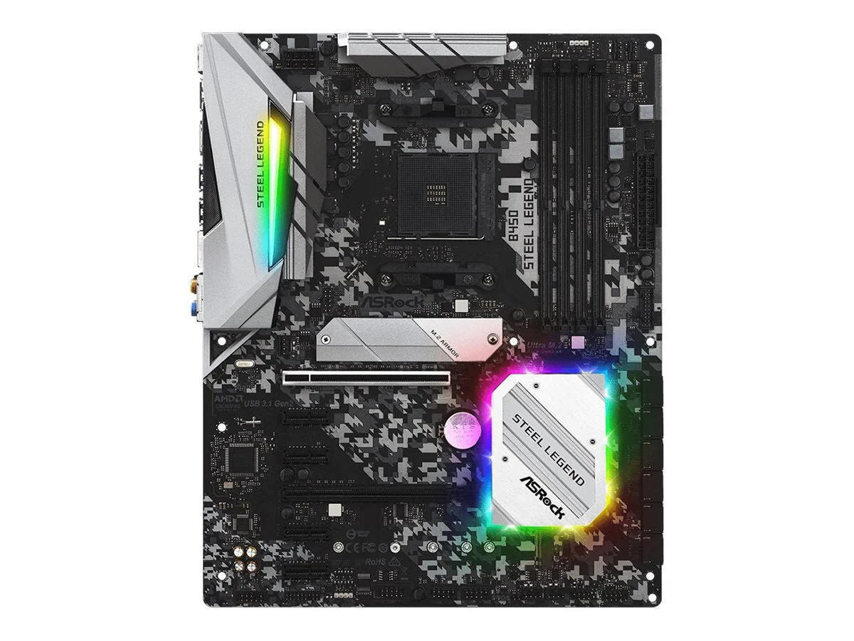 ASRock B450 Steel Legend ATX AM4 AMD B450 - Bundkort