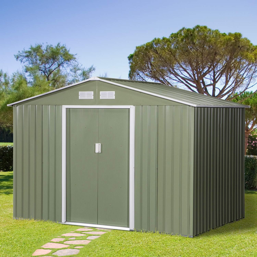 Outsunny 9 x 6ft Garden Metal Storage Shed.Outdoor Storage
