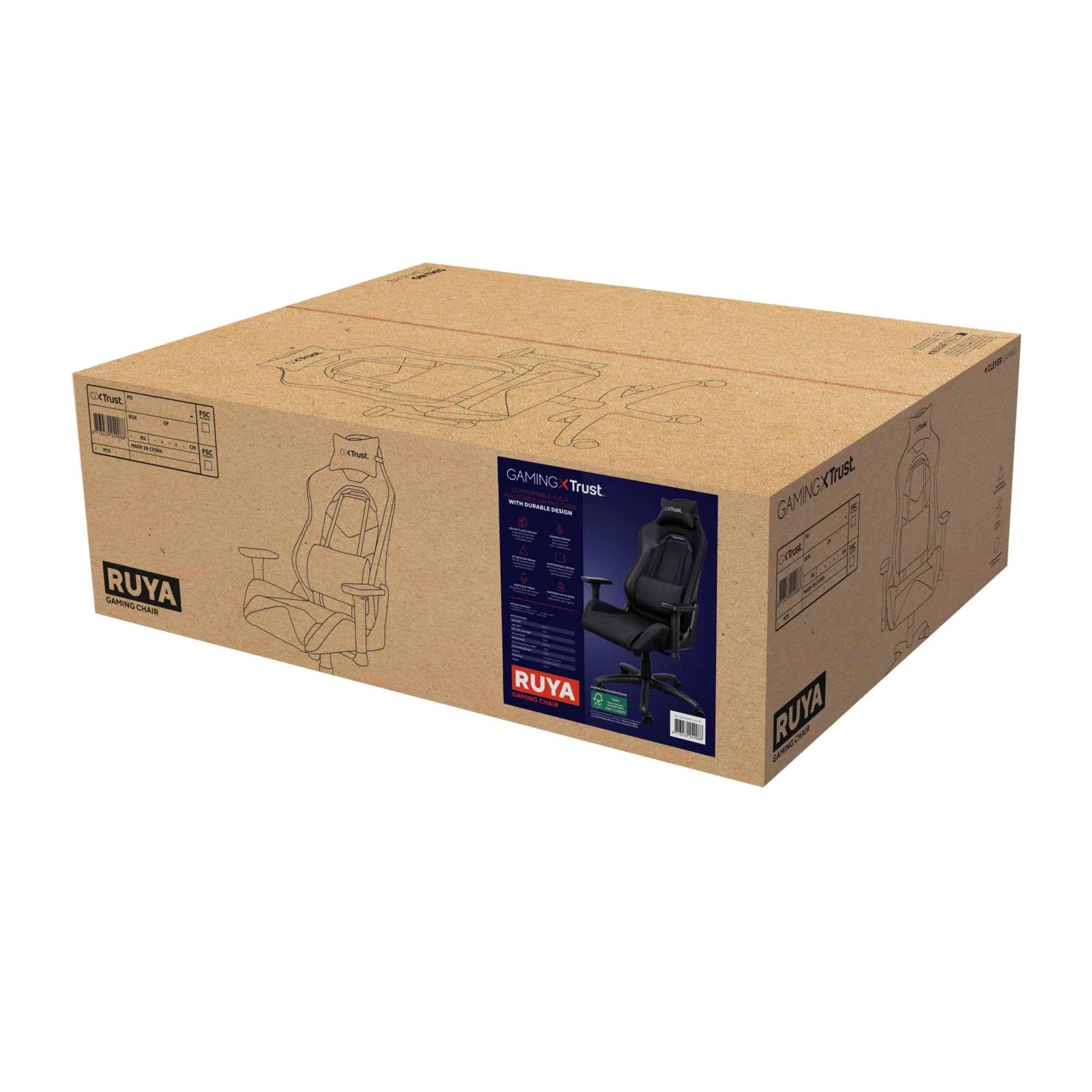 TRUST GXT714 RUYA GAMING CHAIR - BLACK