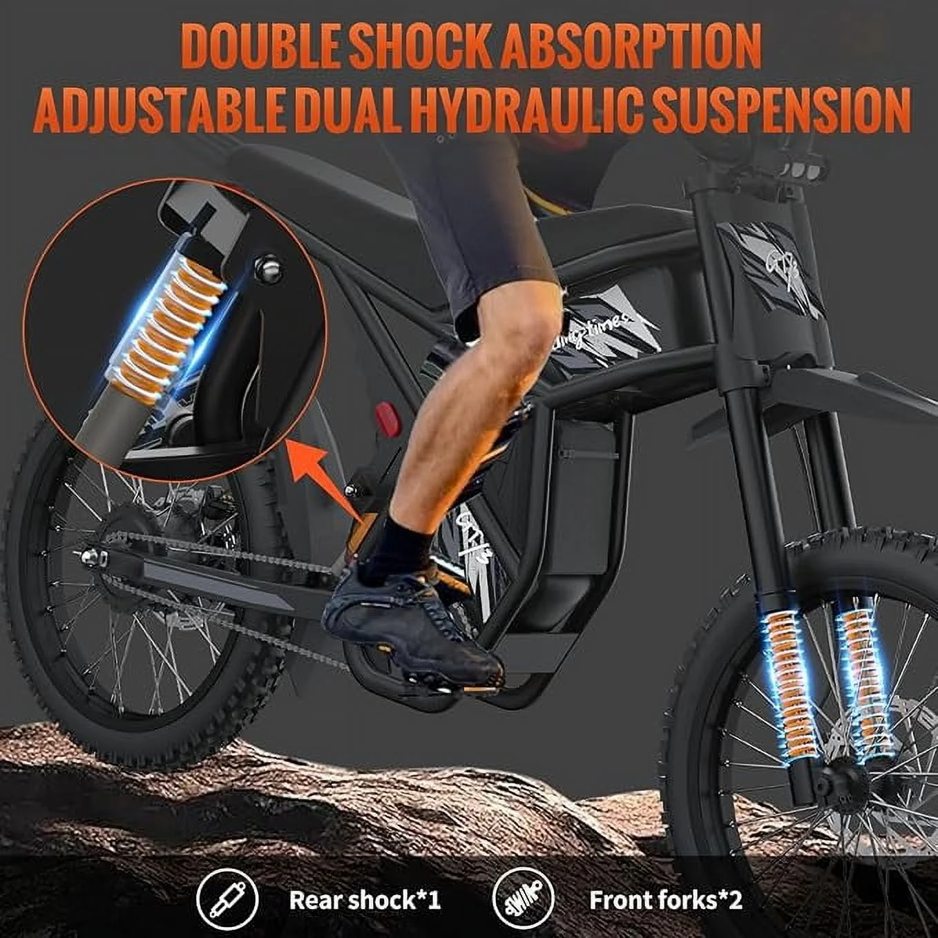 GT73 Electric Bike for Adults, 2000W UL 2849 Electric Dirtbike with 25