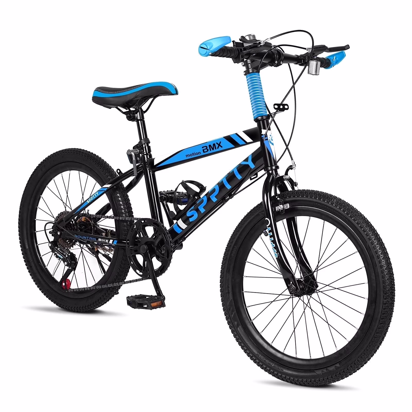 SPPTTY 20-24 inch Bike,6-Speed Mountain Bike for Men Women Boys Girls,Comfort Saddle,Blue