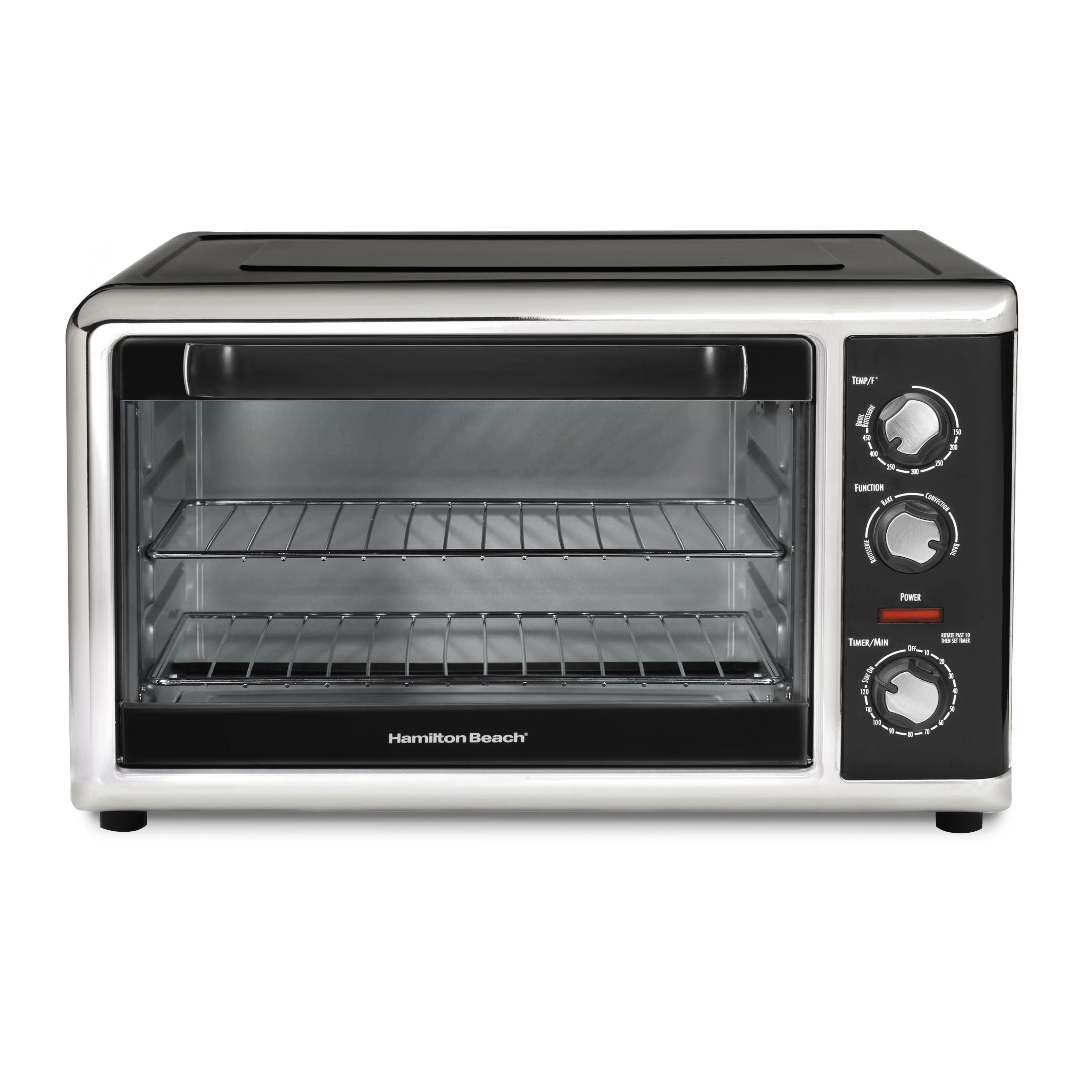 Hamilton Beach Countertop Oven with Convection and Rotisserie, Baking, Broil, Extra Large Capacity, Silver, 31100D