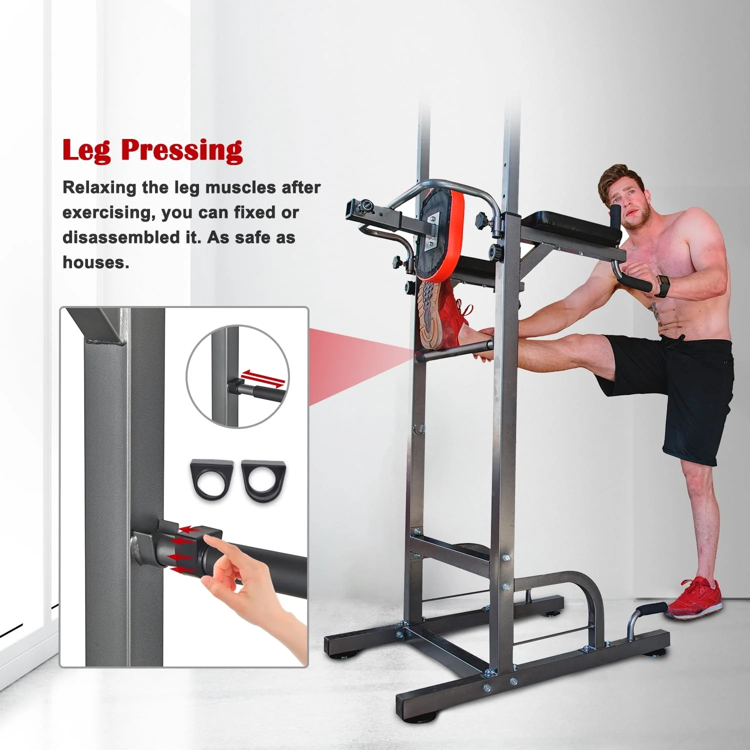 Multifunction Power Tower Dip Station Pull up Bar for Home Gym Strength Training Workout RELIFE REBUILD YOUR LIFE